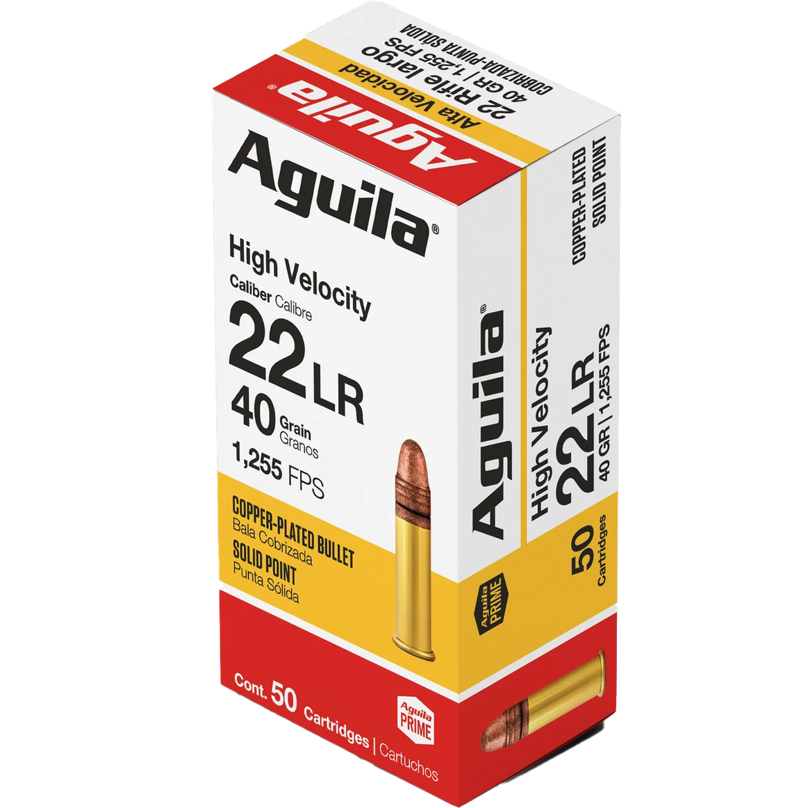 Aguila Super Extra 22LR 40gr Copper Plated Solid Point Ammo - 50 Rounds ...