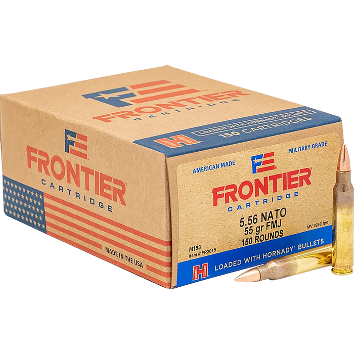 Hornady Frontier M193 5.56 Nato 55gr FMJ - 150rd Bulk - FR2015