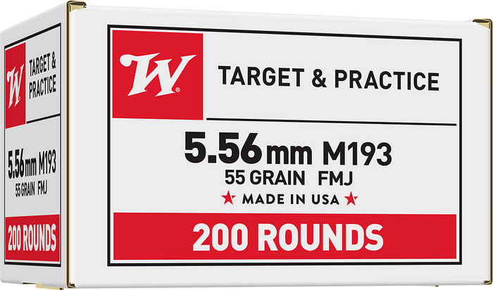 Winchester USA M193 5.56x45mm NATO 55gr FMJ – 200 Rounds Value Pack (WM193200)