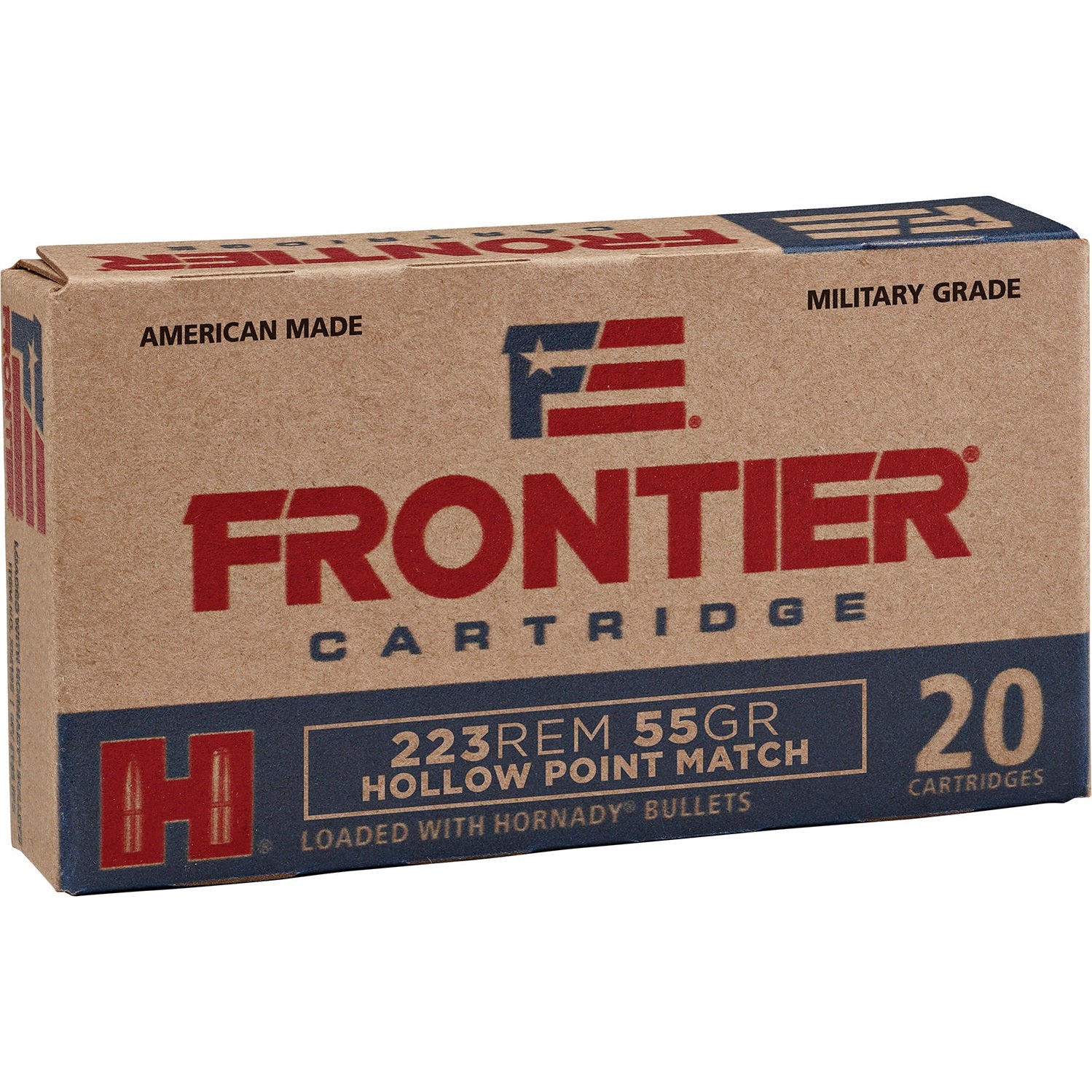 Hornady Frontier Mil Grade 223 Rem 55gr HP Match - FR140