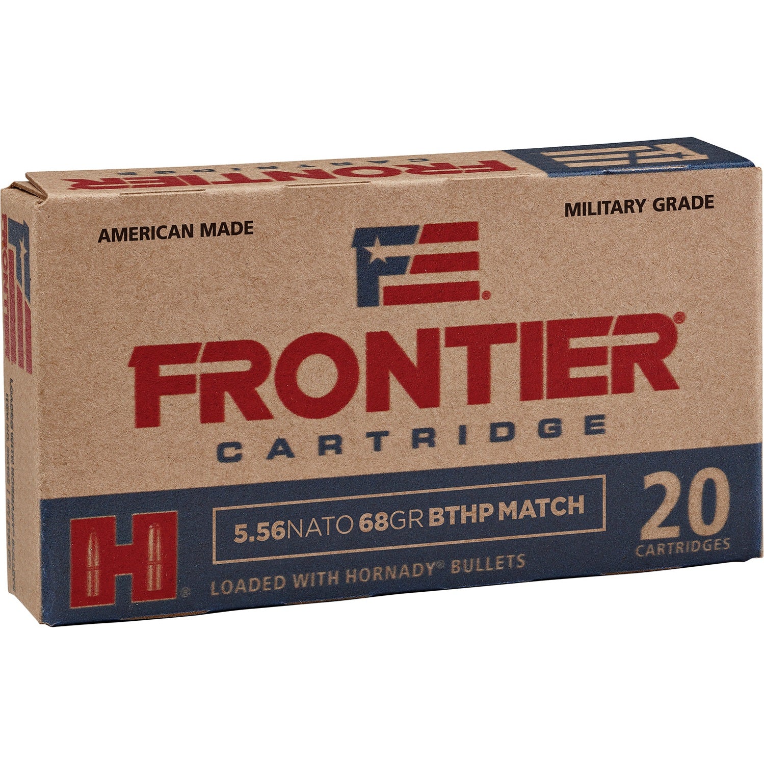 Hornady Frontier Mil Grade 5.56 Nato 68gr HP - FR310