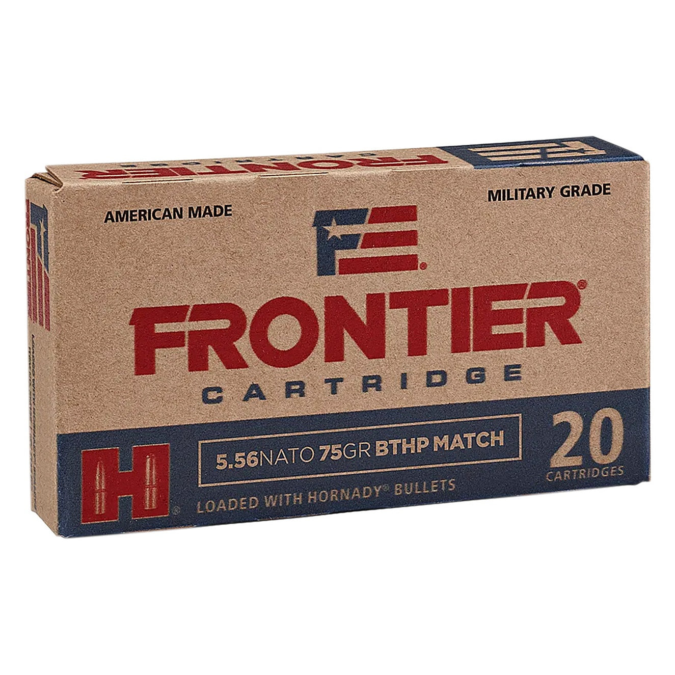 Hornady Frontier Mil Grade 5.56 Nato 75gr HP - FR320