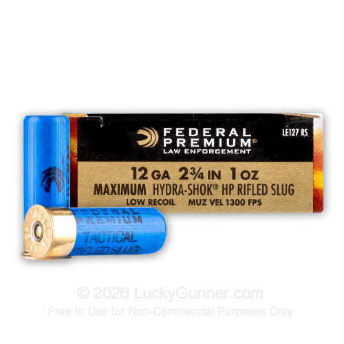 Federal Tactical 12 Gauge 2.75" 1 oz Hydra-Shok Rifled Slug - LE127RS