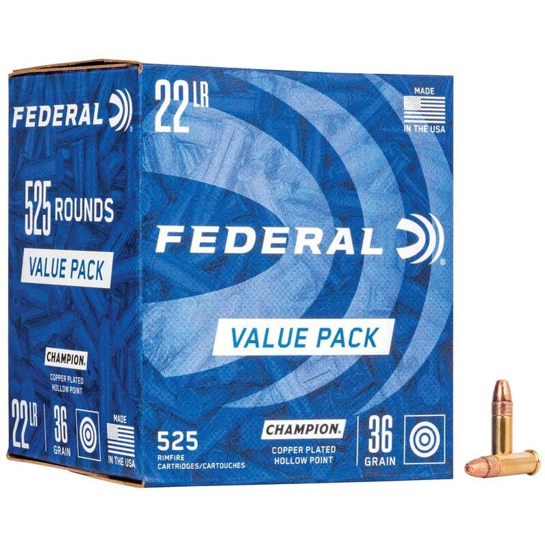 Federal Champion 22LR 36gr Copper-Plated HP - 525rd - 745