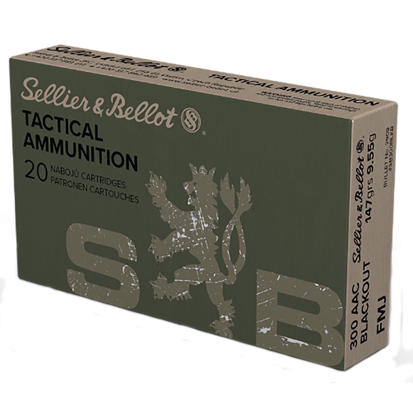Sellier & Bellot Tactical 300 Blackout 147gr FMJ - SB300BLKB
