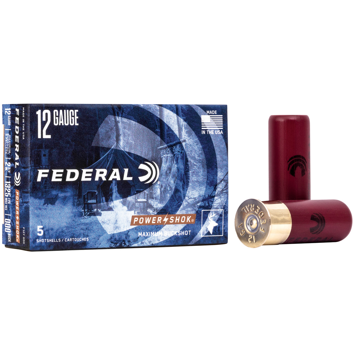 Federal Power-Shok 12 Gauge 2.75" 000 Buckshot - F127000