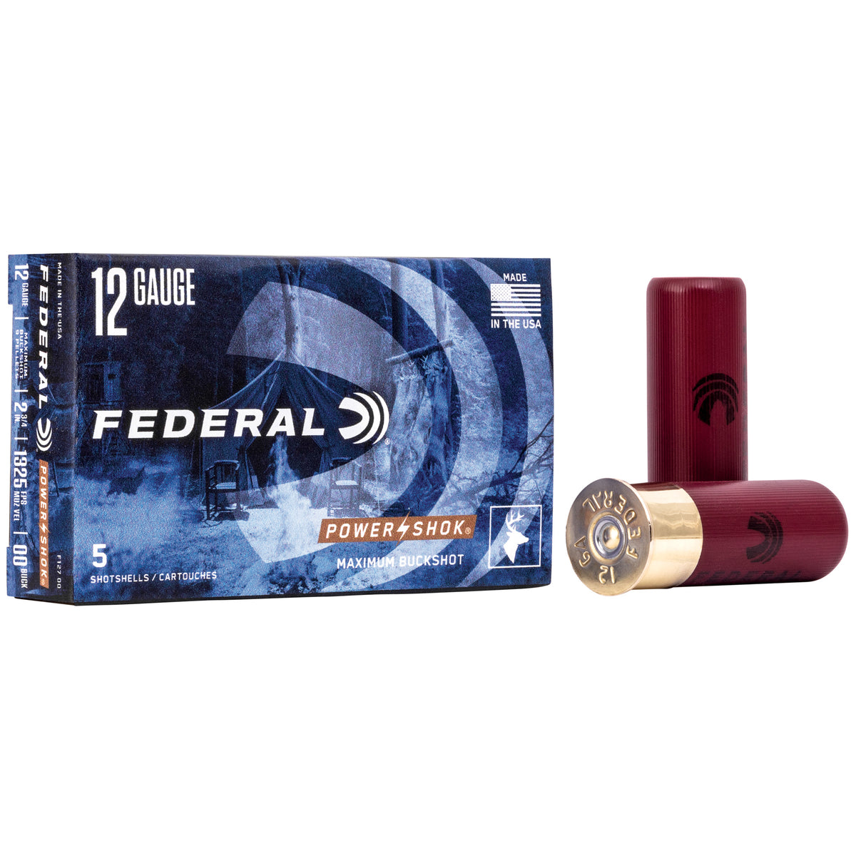 Federal Power-Shok 12 Gauge 2.75" 00 Buckshot - F12700
