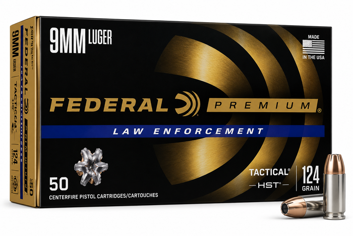Federal LE 9mm 124gr HST JHP Defense Ammo - P9HST1 (50rd Box) (Limit 10)