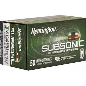 Remington Subsonic Rimfire 22LR 40gr Plated HP - 21135