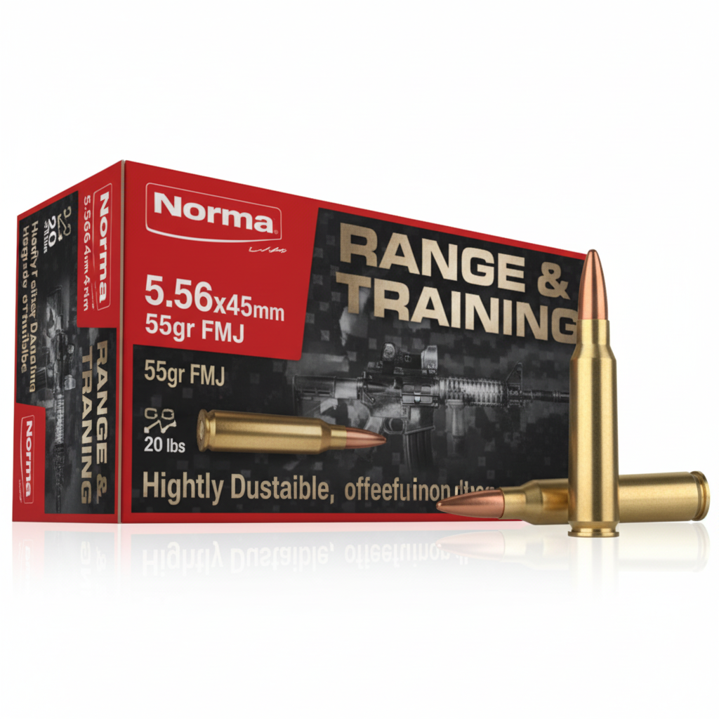Norma Range & Training 5.56x45mm NATO 55gr FMJ